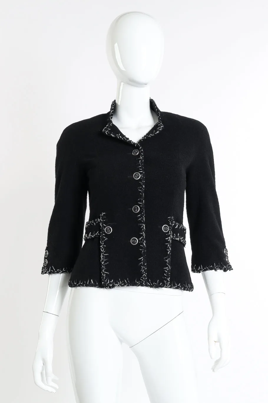 2008S Woven Stitch Trim Jacket