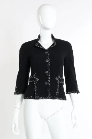 2008S Woven Stitch Trim Jacket