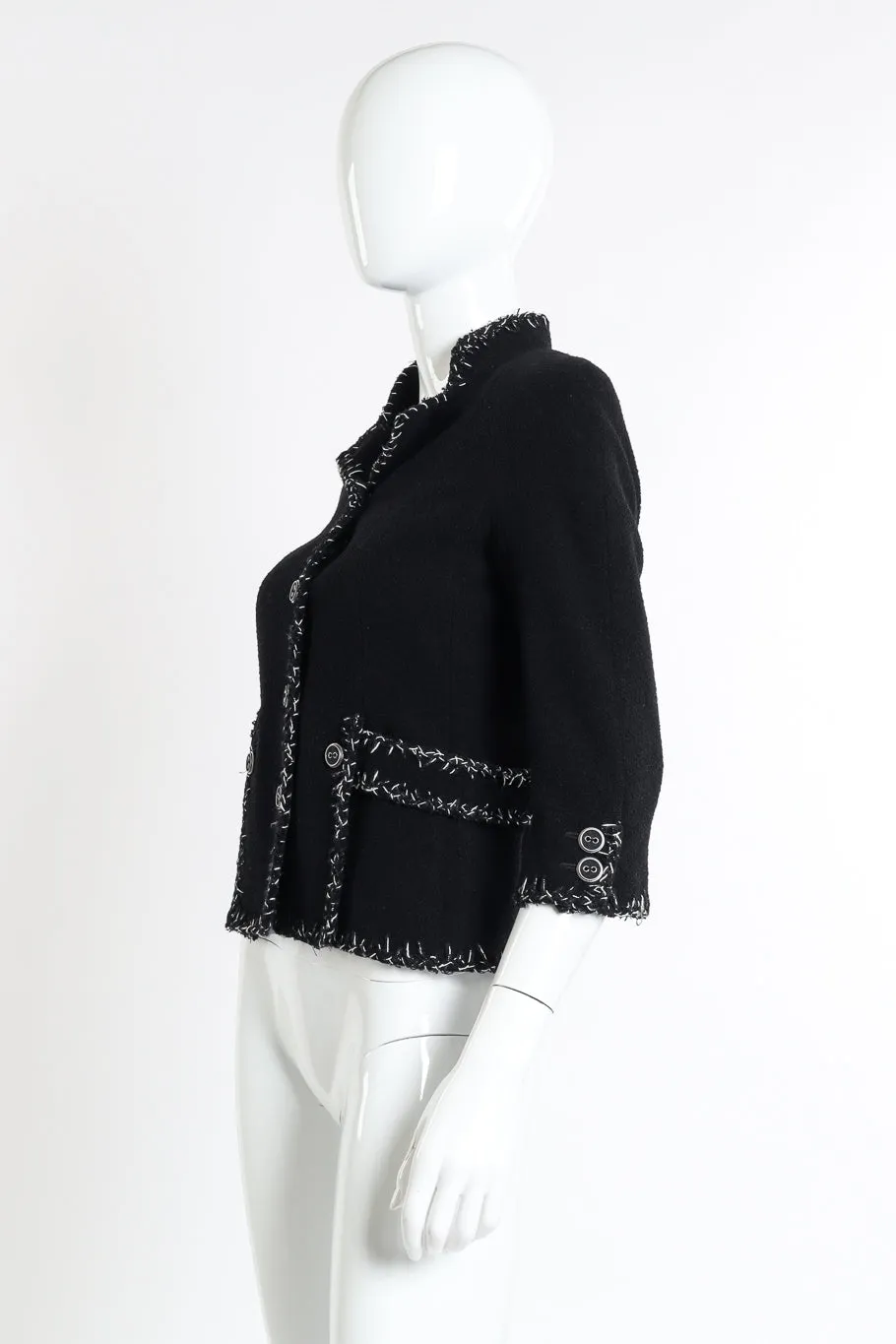 2008S Woven Stitch Trim Jacket