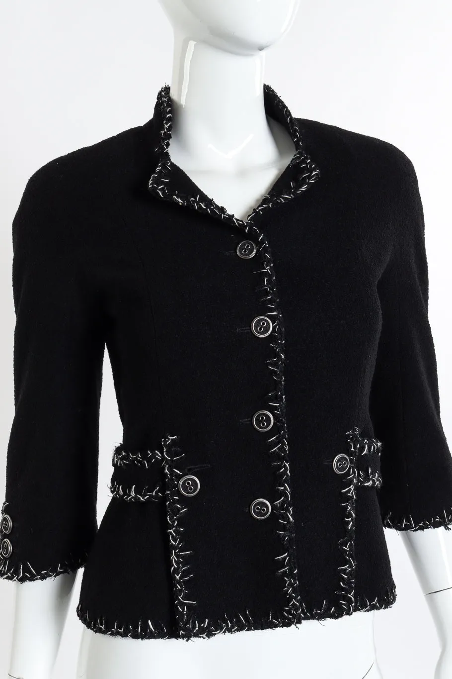 2008S Woven Stitch Trim Jacket