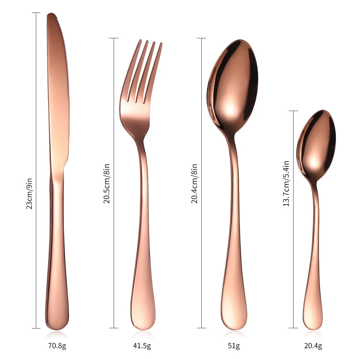 24 Piece Stainless Steel Tableware Set with Holder