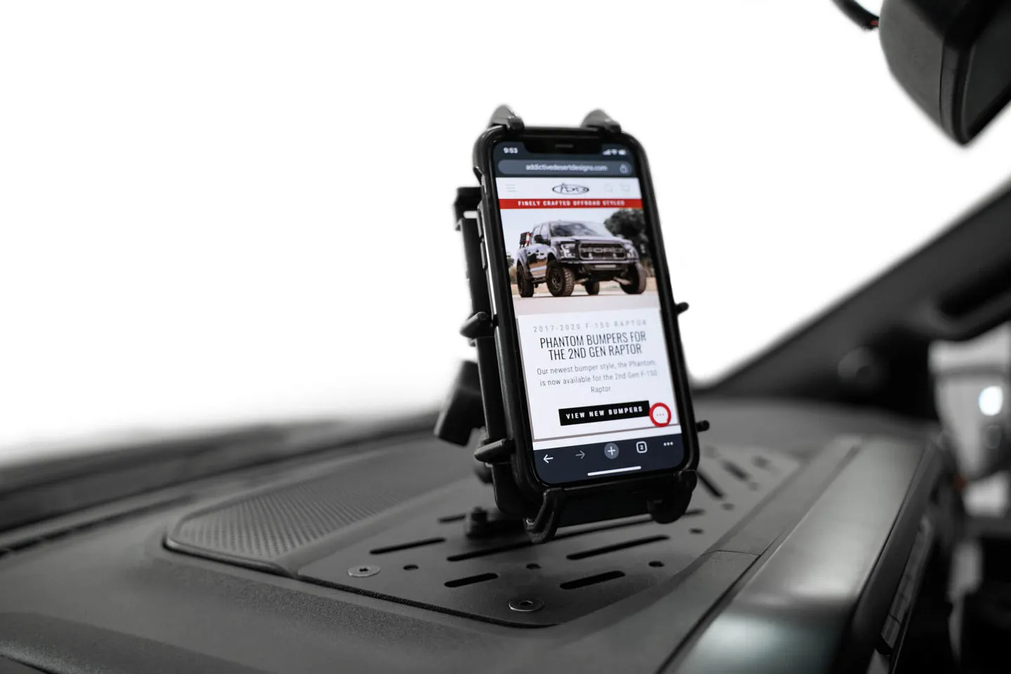 Addictive Desert Designs Ford F-150 & Raptor Digital Device Dash Mount
