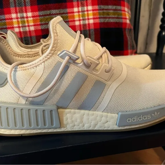 Adidas NMD_R1 Primeblue Shoes Wonder White/Gum/Blue. With Box, Men’s Size 11.5