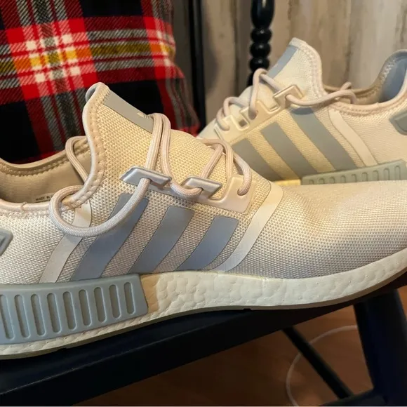 Adidas NMD_R1 Primeblue Shoes Wonder White/Gum/Blue. With Box, Men’s Size 11.5