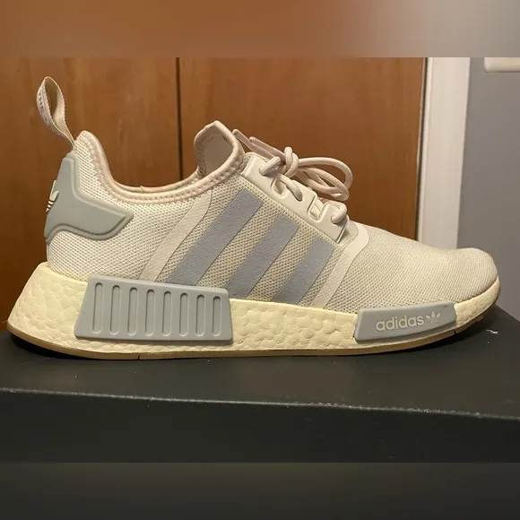 Adidas NMD_R1 Primeblue Shoes Wonder White/Gum/Blue. With Box, Men’s Size 11.5
