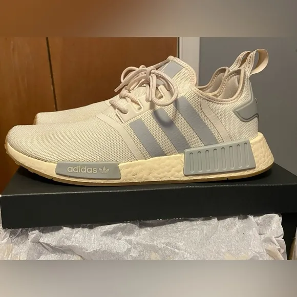 Adidas NMD_R1 Primeblue Shoes Wonder White/Gum/Blue. With Box, Men’s Size 11.5