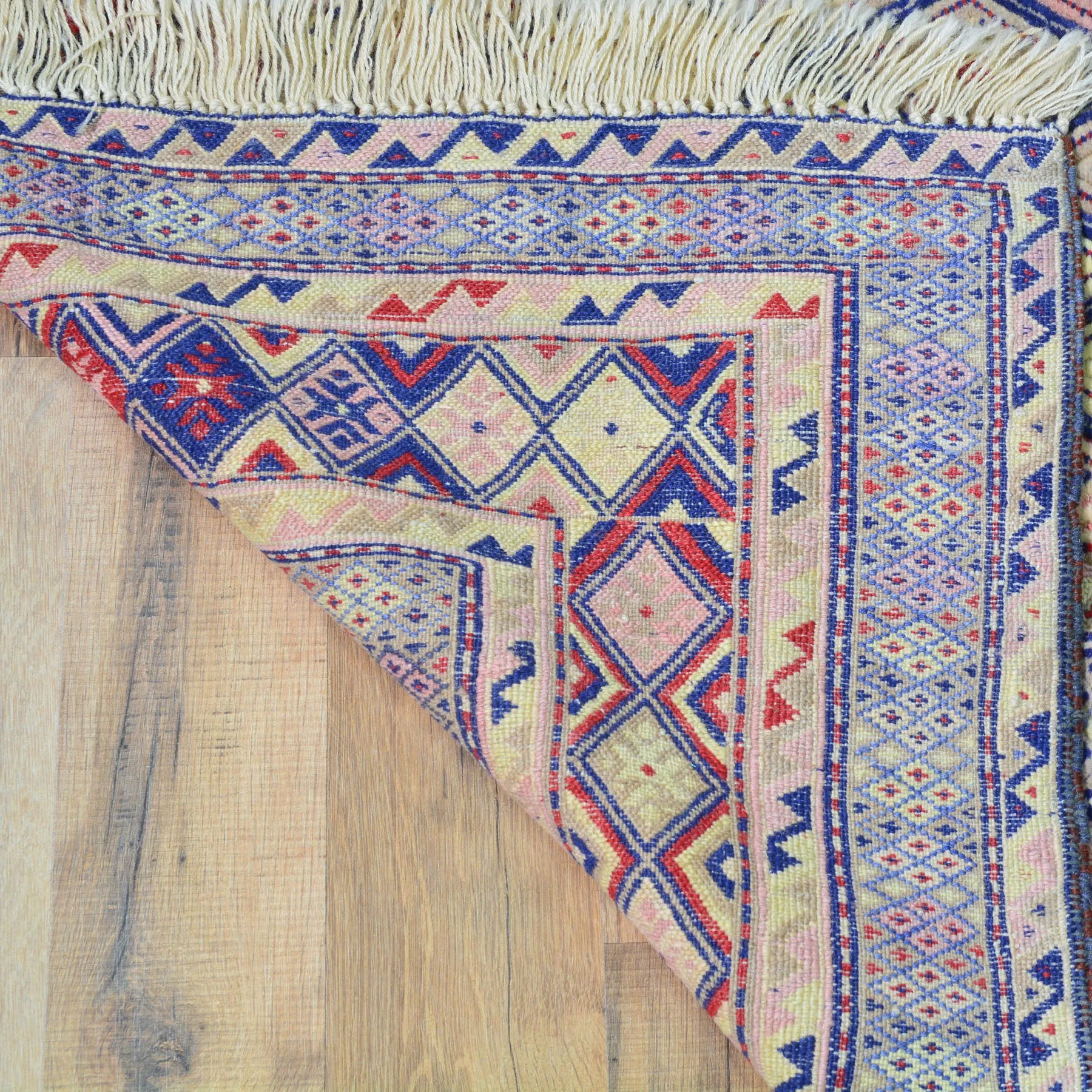 Afghan Tribal Mashwani Handmade Geometric Design Wool Rug (Size 4.9 X 5.9) Brrsf-1329