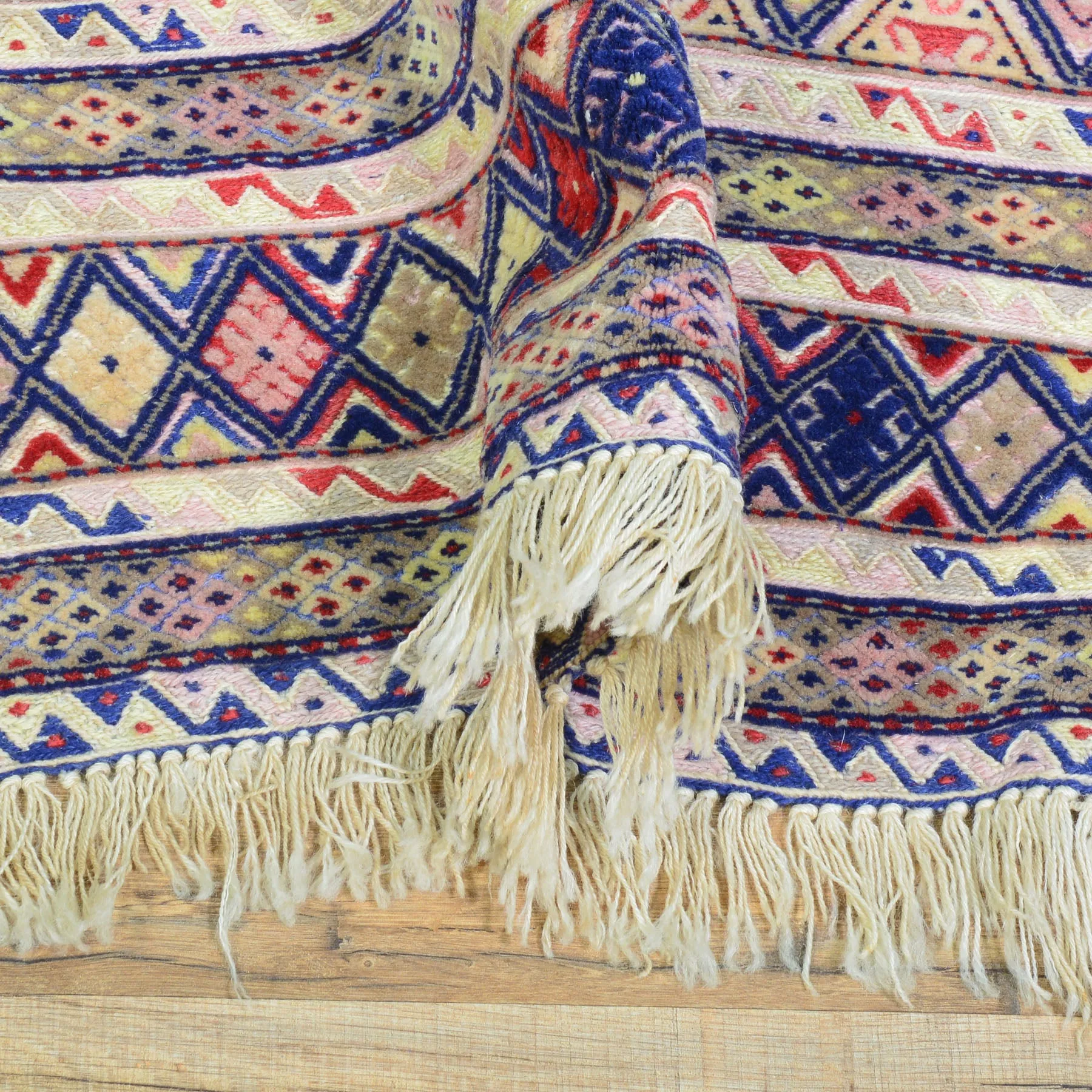 Afghan Tribal Mashwani Handmade Geometric Design Wool Rug (Size 4.9 X 5.9) Brrsf-1329