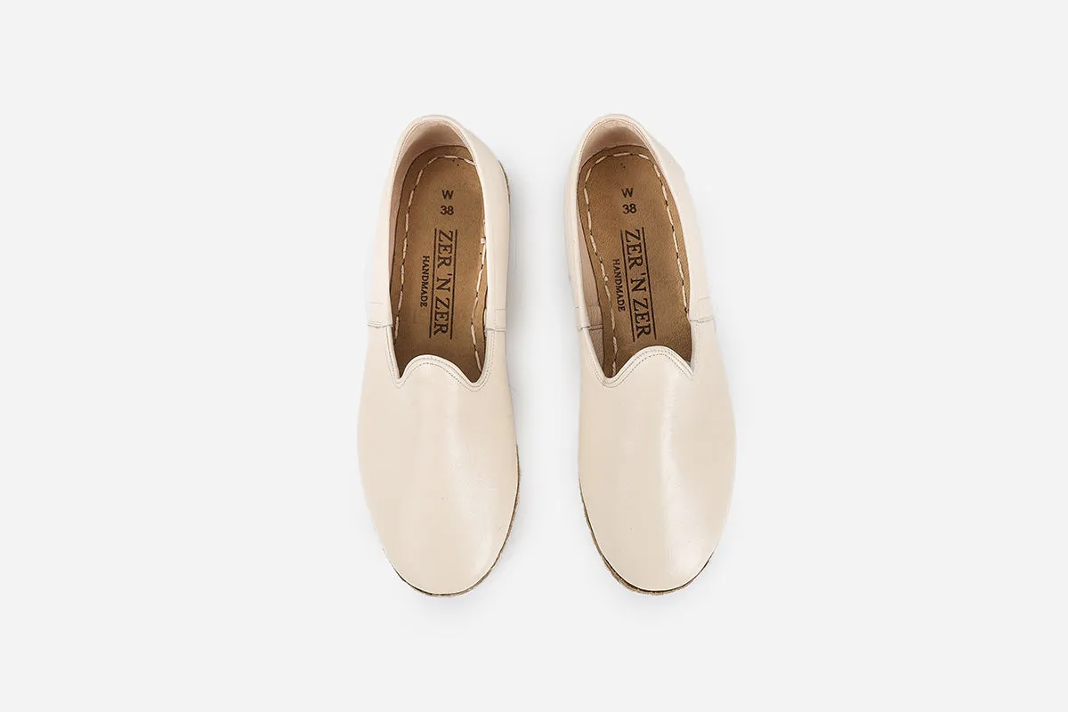 Alabaster Handmade Leather Loafers (Women's)