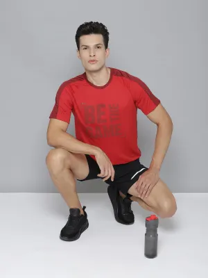 Alcis Men Printed Red Tshirts