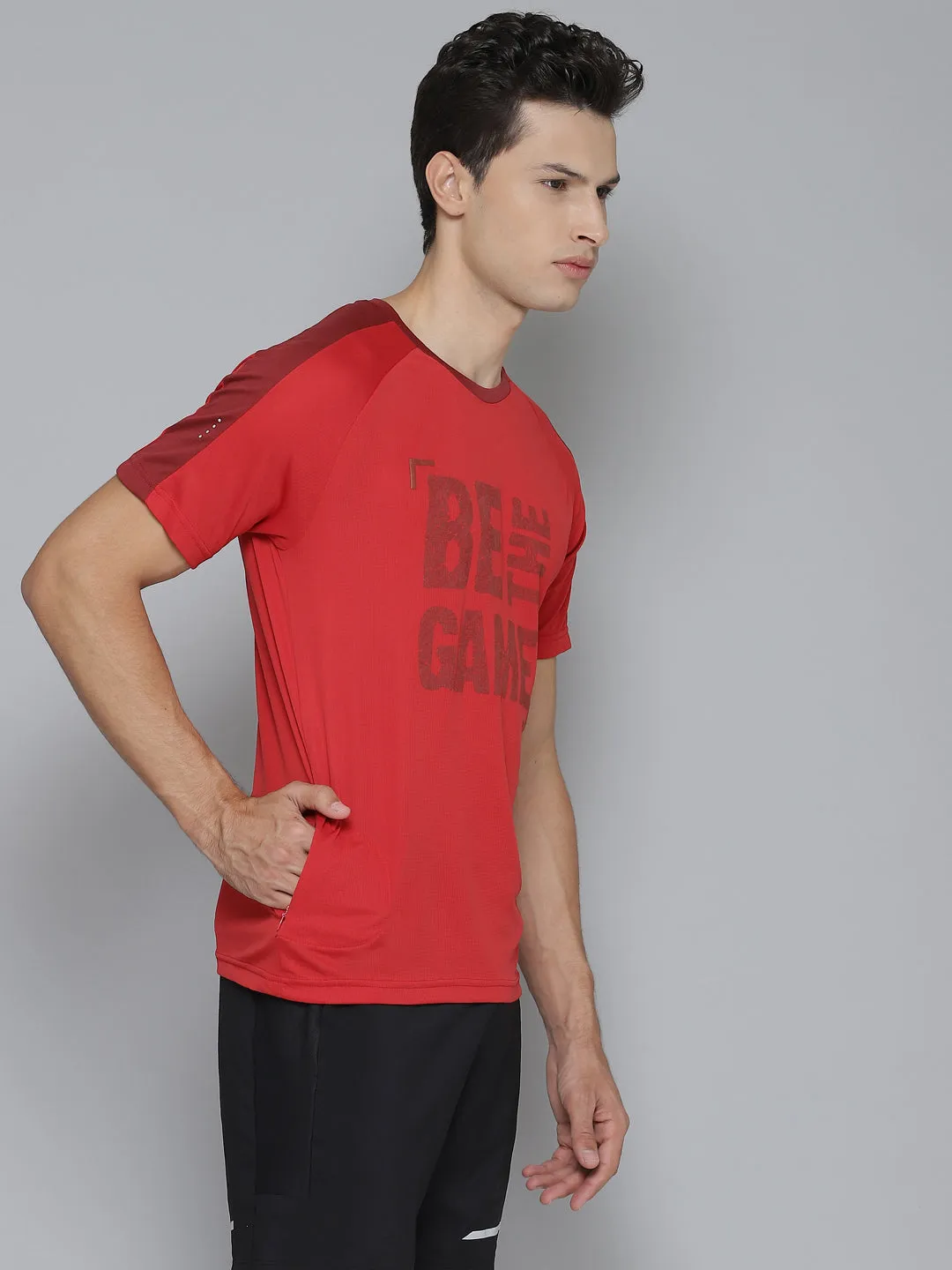 Alcis Men Printed Red Tshirts