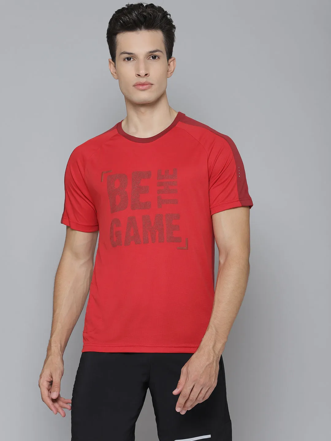Alcis Men Printed Red Tshirts