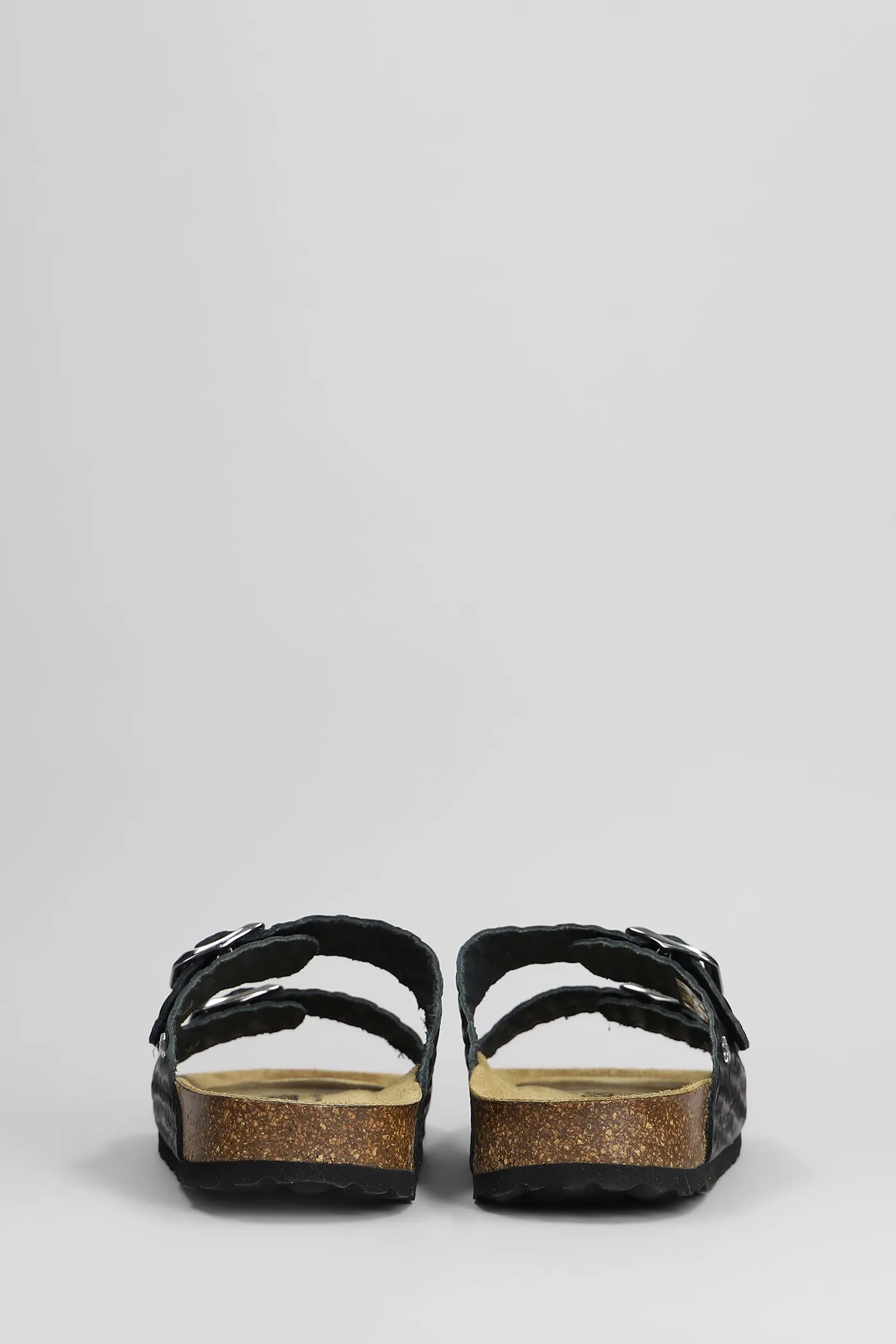 Amalia Flats in black leather