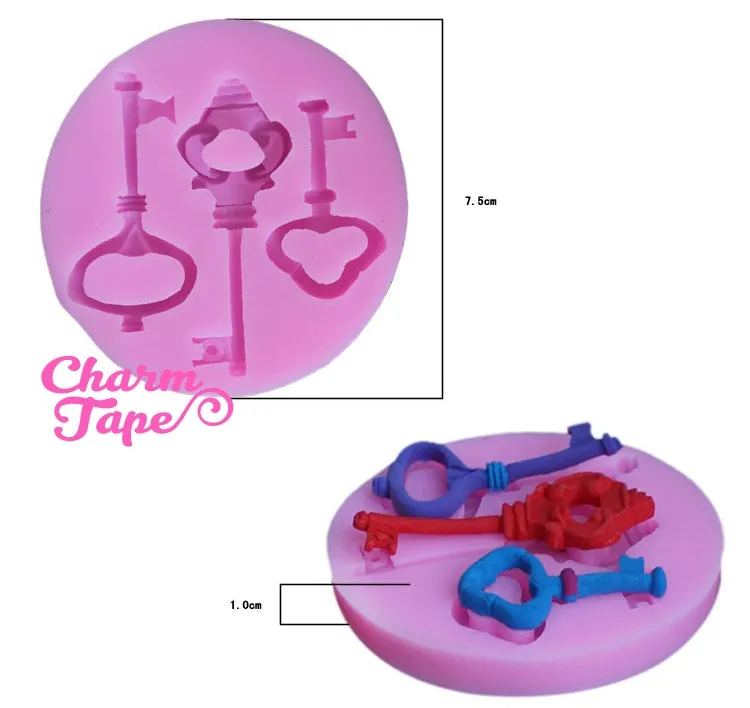 Antique Keys Silicone Mold G049