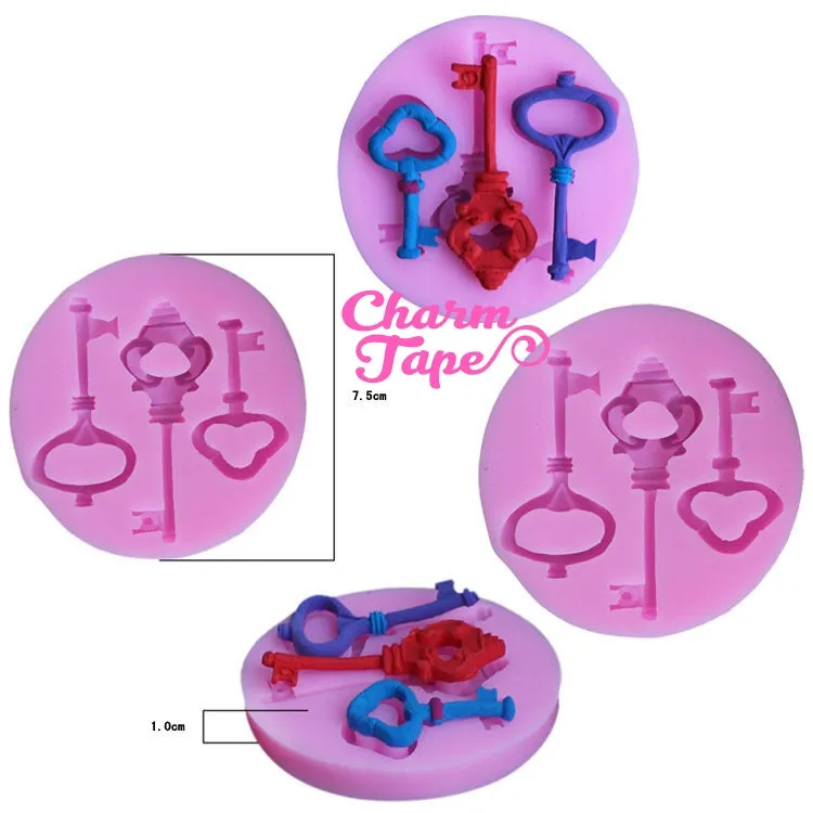 Antique Keys Silicone Mold G049