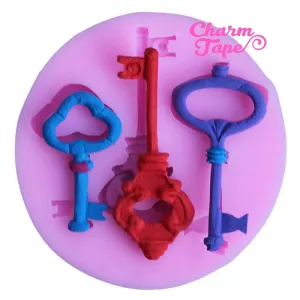 Antique Keys Silicone Mold G049