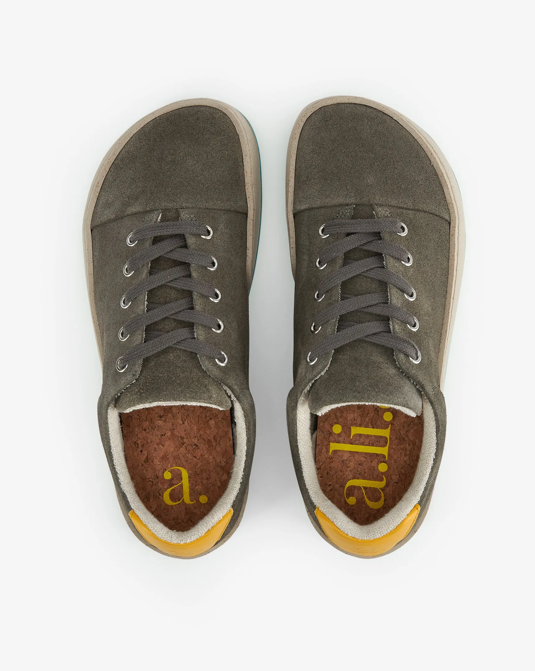 Asher Bio Leather Lace-Up Shoes | Acciato Grey