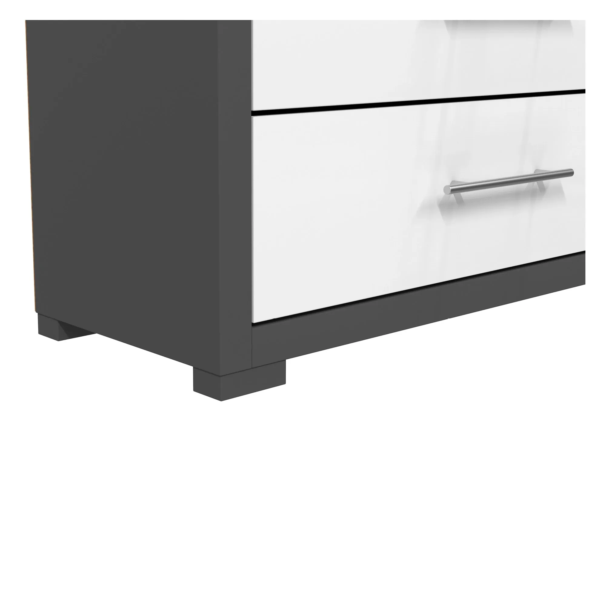 Barton armoire storage organizer, dark grey & white