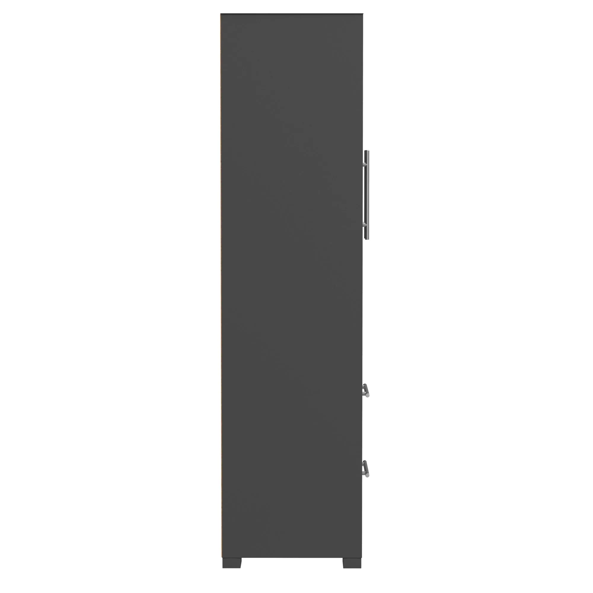 Barton armoire storage organizer, dark grey & white