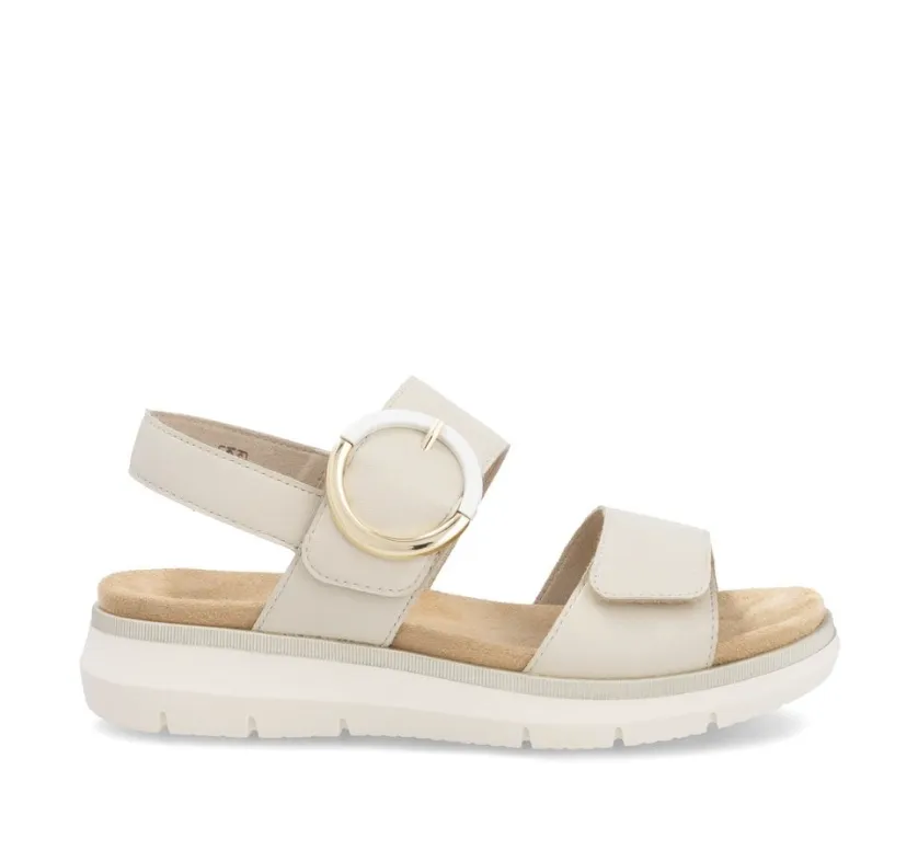 Bellini Beige Leather Sandals