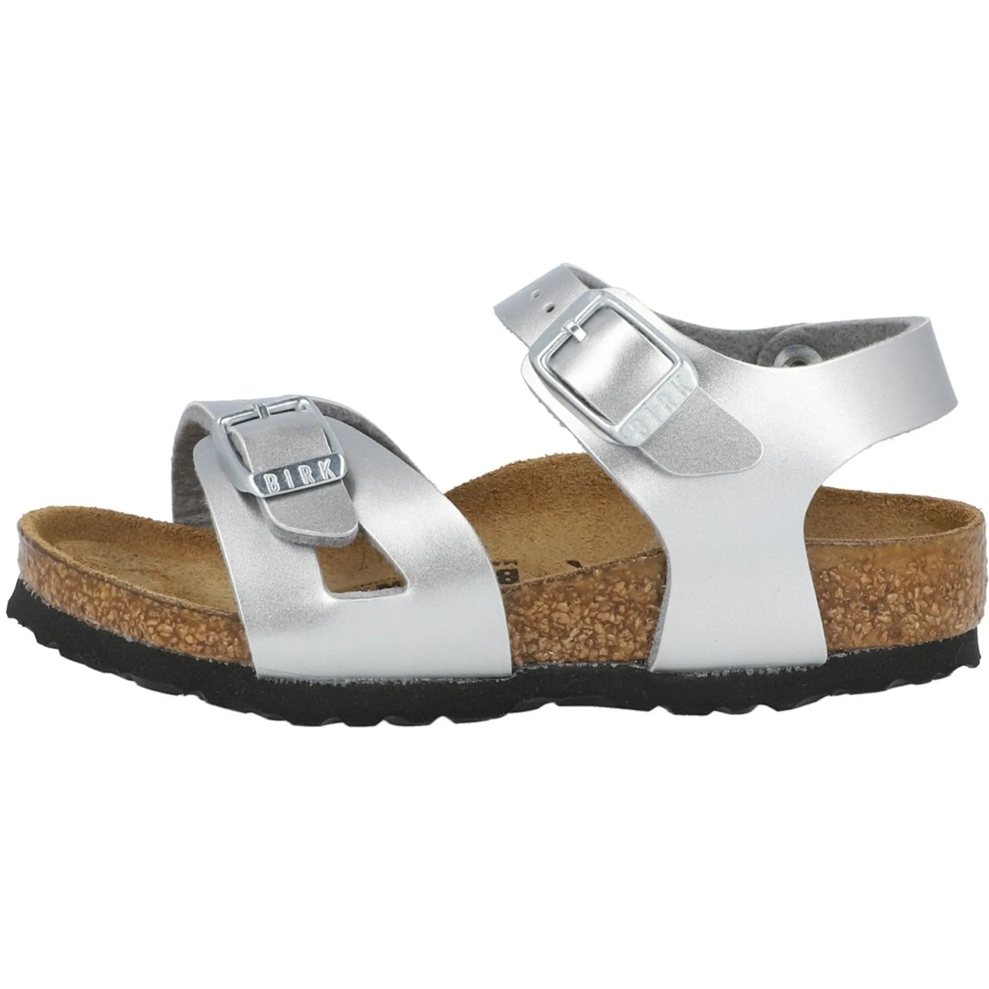 Birkenstock Rio Kids Electric Metallic Silver Sandals
