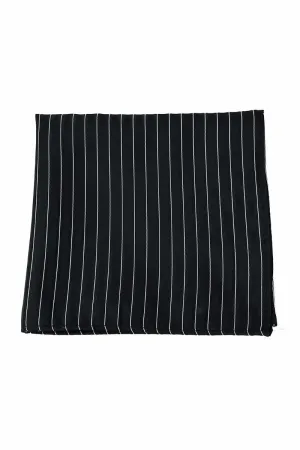 Black Newton Stripe Pocket Square