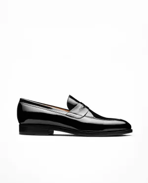 Black Patent Calf Blake Tuxedo Penny Loafers