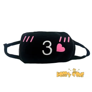 Blow Kiss Black Reusable Face Mask