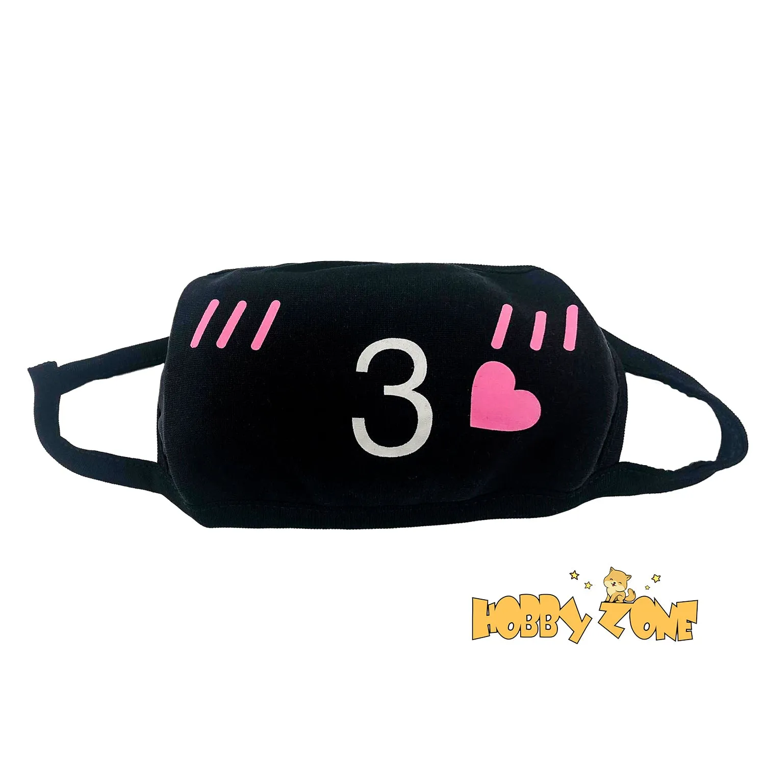 Blow Kiss Black Reusable Face Mask