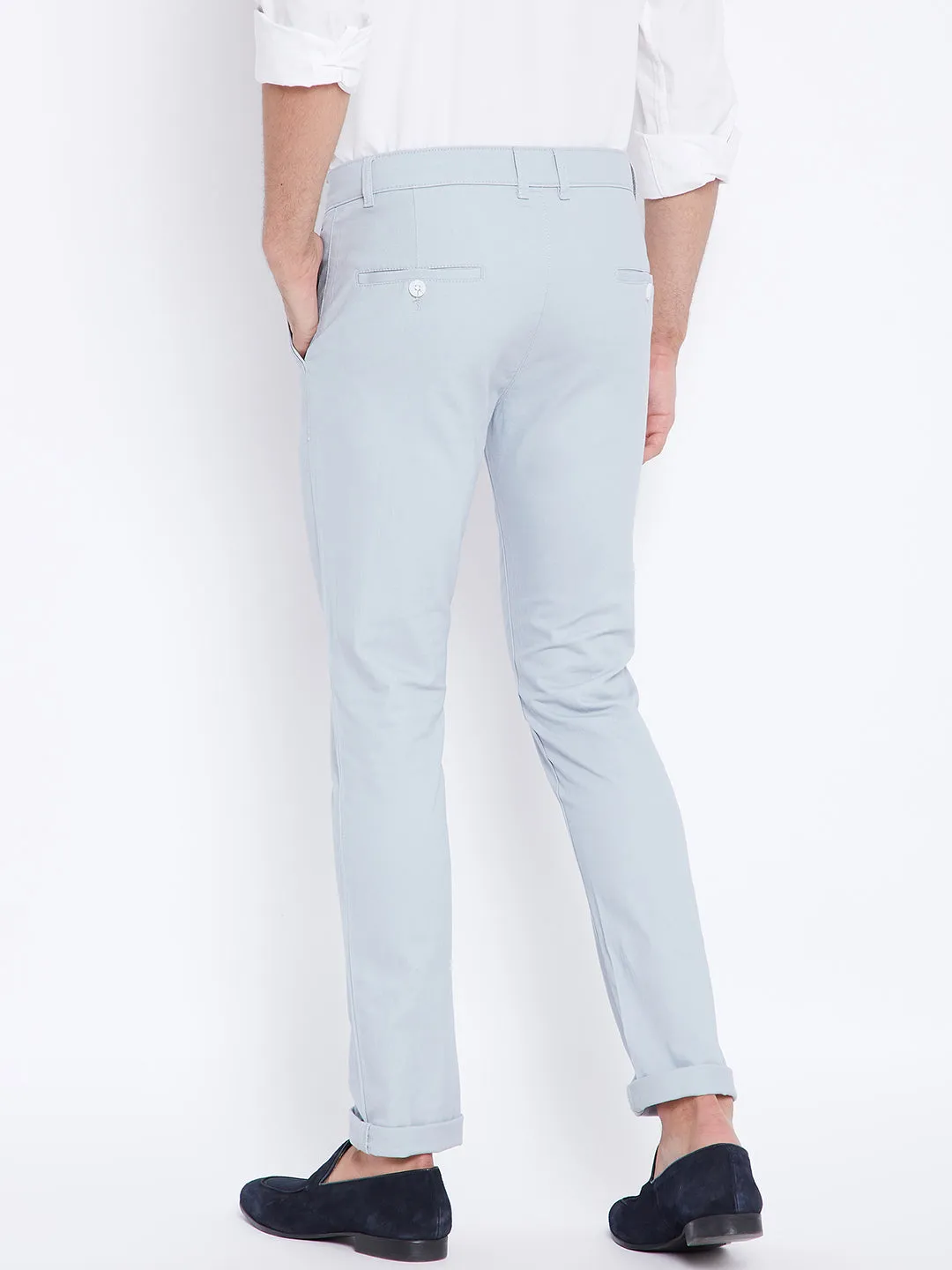Blue Slim Fit Trousers
