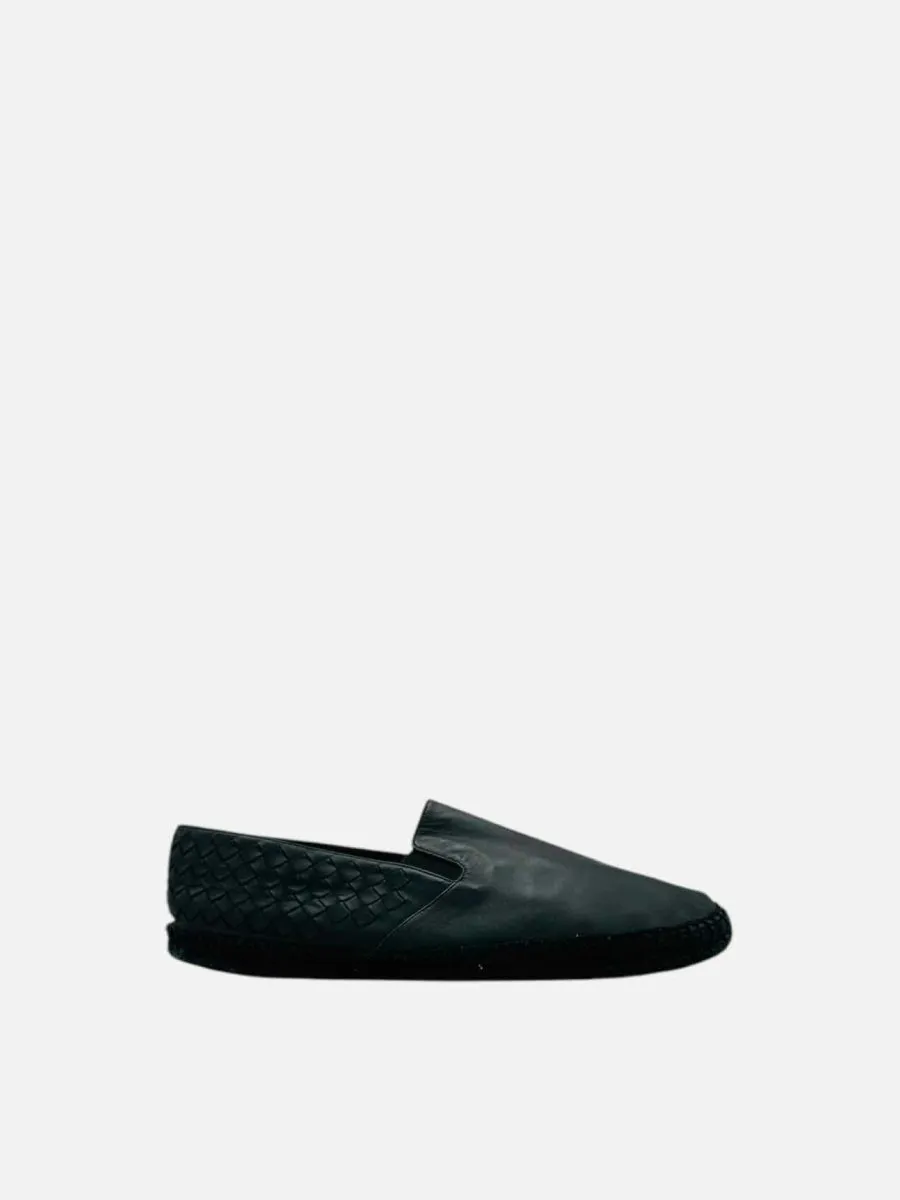 BOTTEGA VENETA Woven Black Loafers 11.5