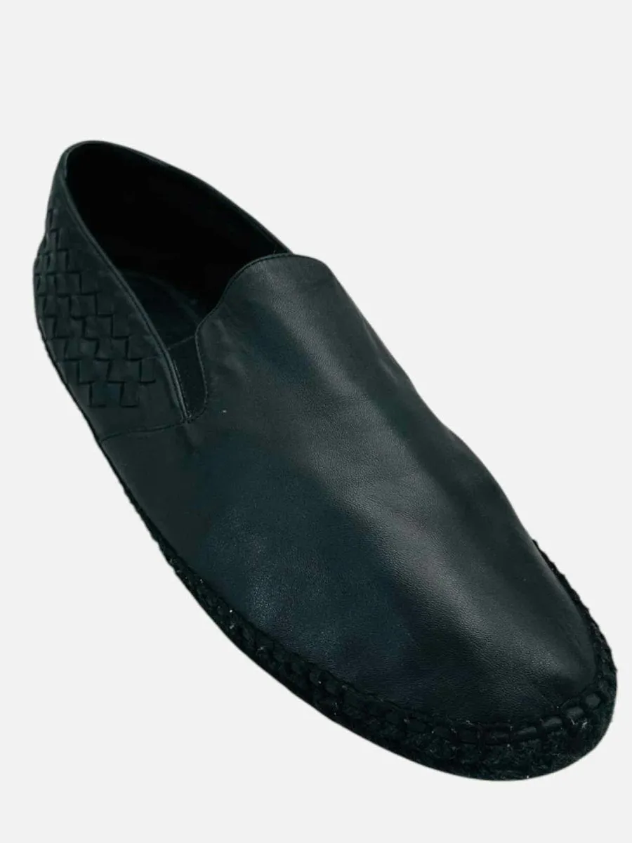 BOTTEGA VENETA Woven Black Loafers 11.5