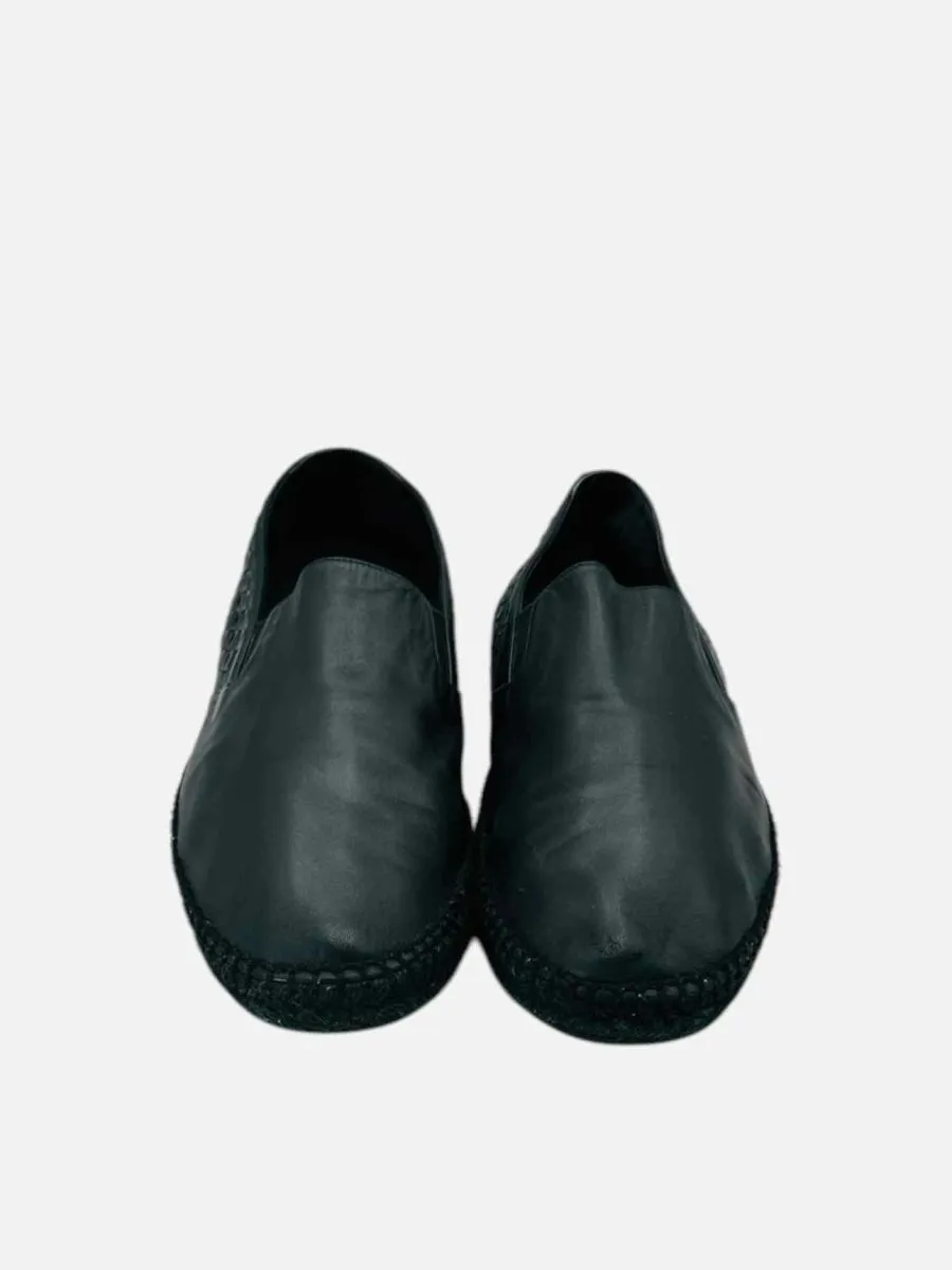 BOTTEGA VENETA Woven Black Loafers 11.5