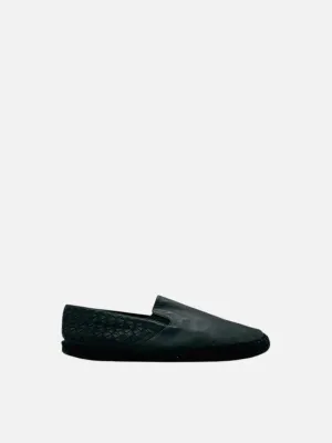 BOTTEGA VENETA Woven Black Loafers 11.5