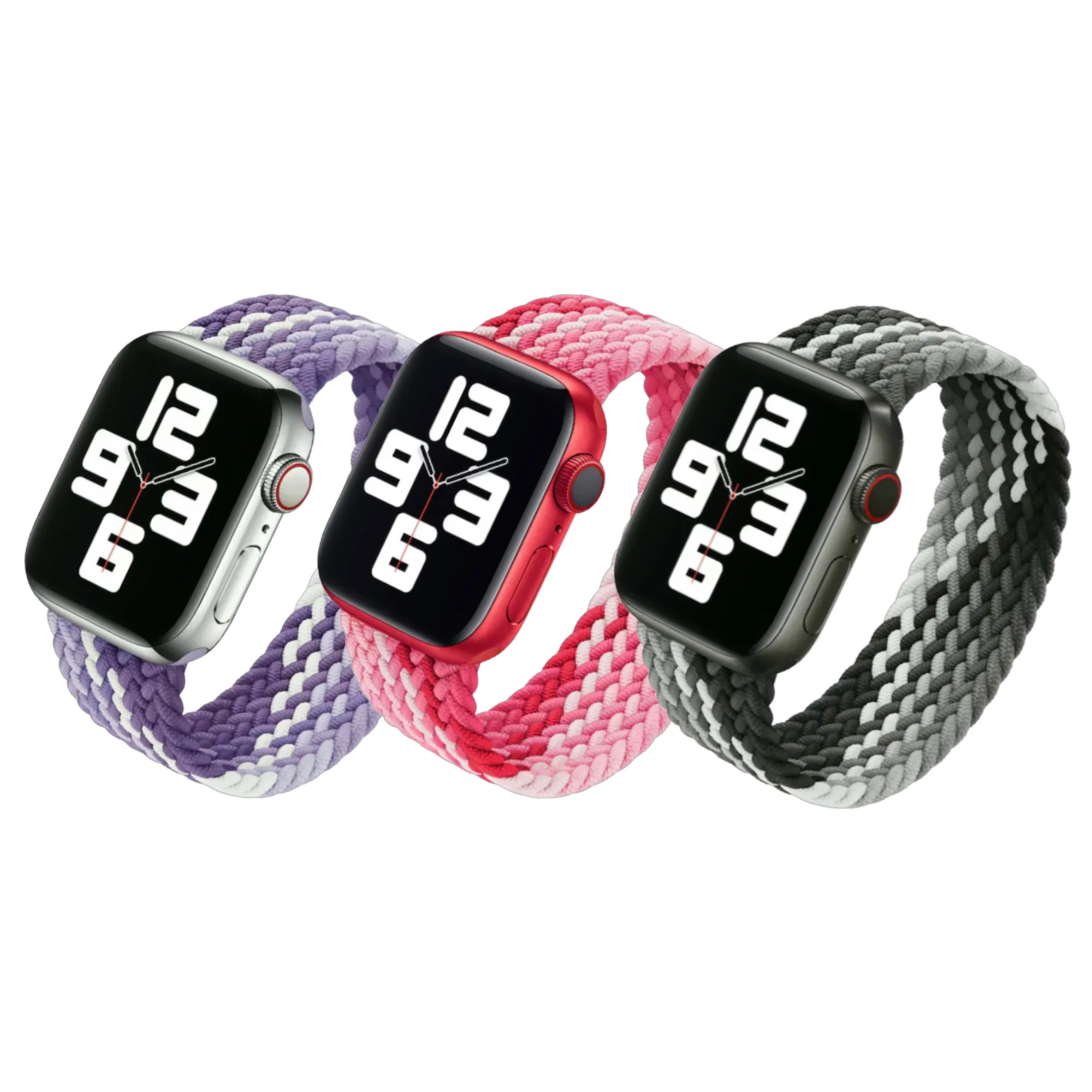 Braided Nylon Solo Loop Apple Watch Band - Tropical