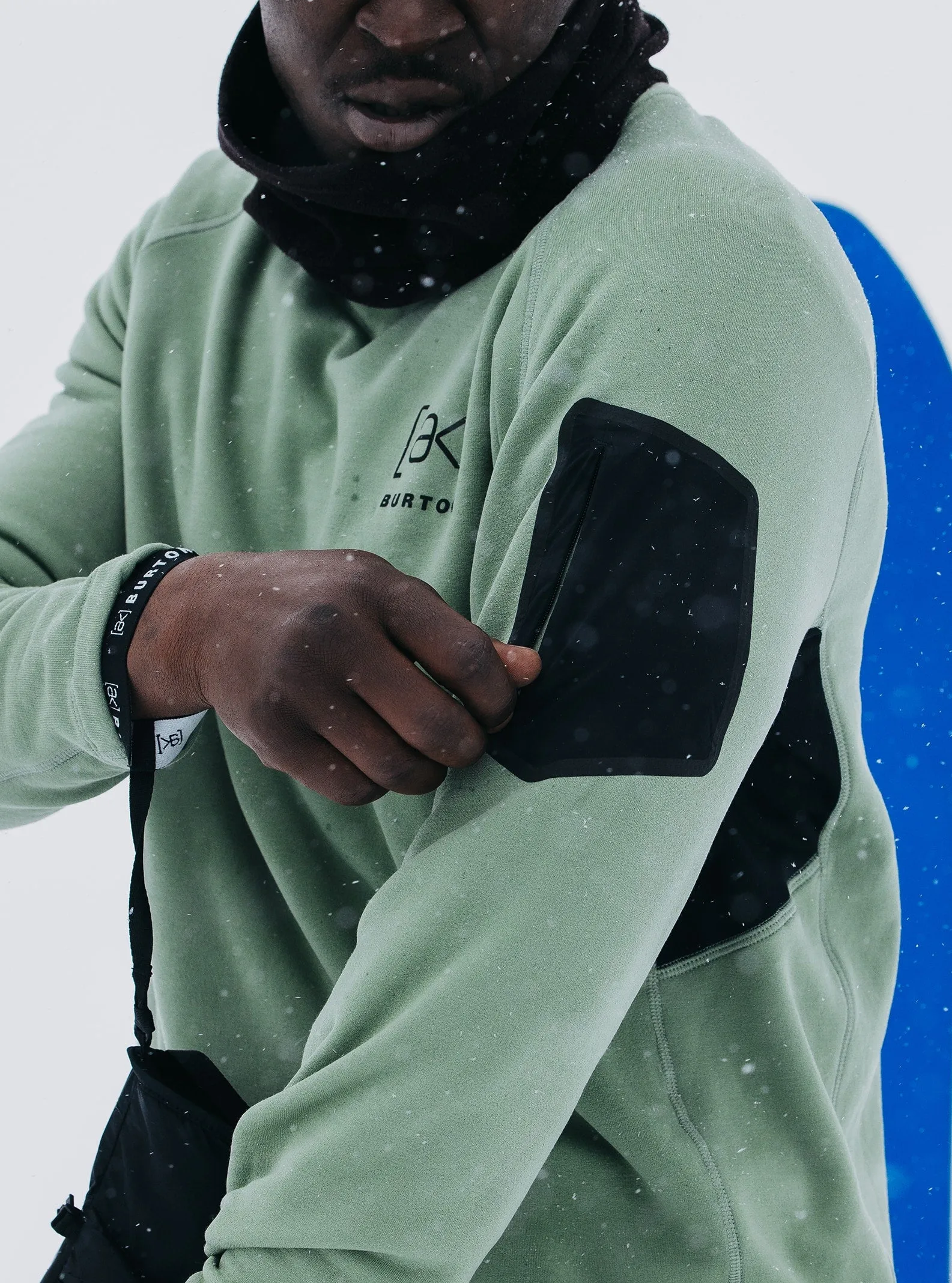 BURTON Baker Stretch Fleece crew top - Mens - Petrol Green