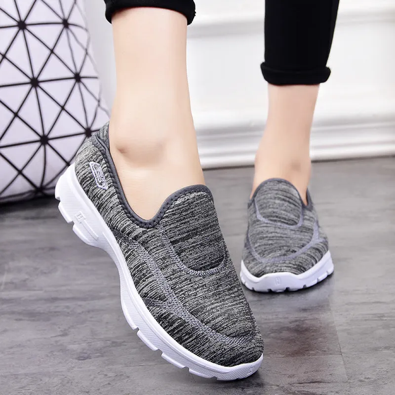 Casual and Soft Tie-Dye Slip-On Sneakers for Women