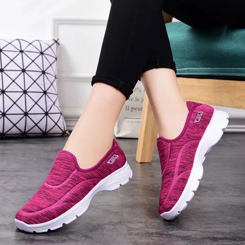 Casual and Soft Tie-Dye Slip-On Sneakers for Women