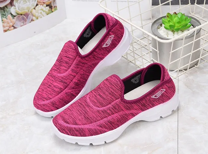 Casual and Soft Tie-Dye Slip-On Sneakers for Women