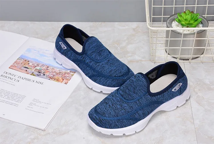 Casual and Soft Tie-Dye Slip-On Sneakers for Women