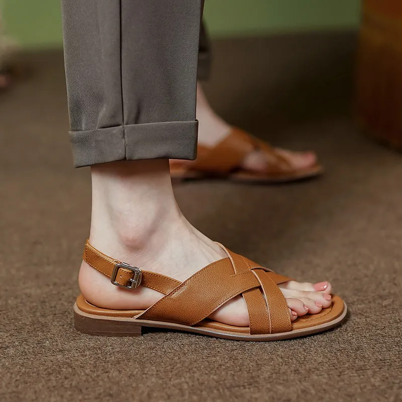 Chic & Comfy Genuine Leather Women's Sandals