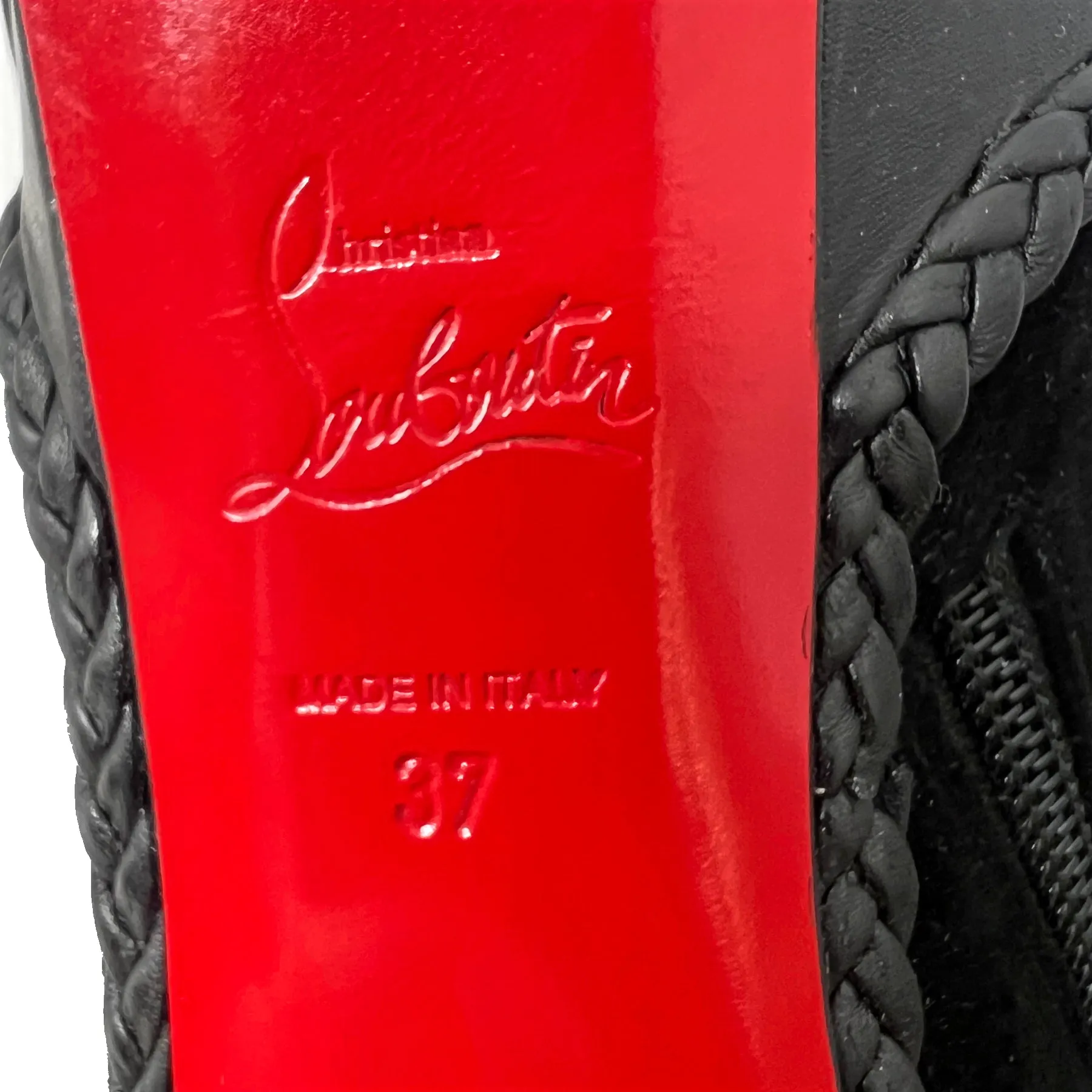 Christian Louboutin Sultane 140 Black Suede Ankle Boots Size EU 37