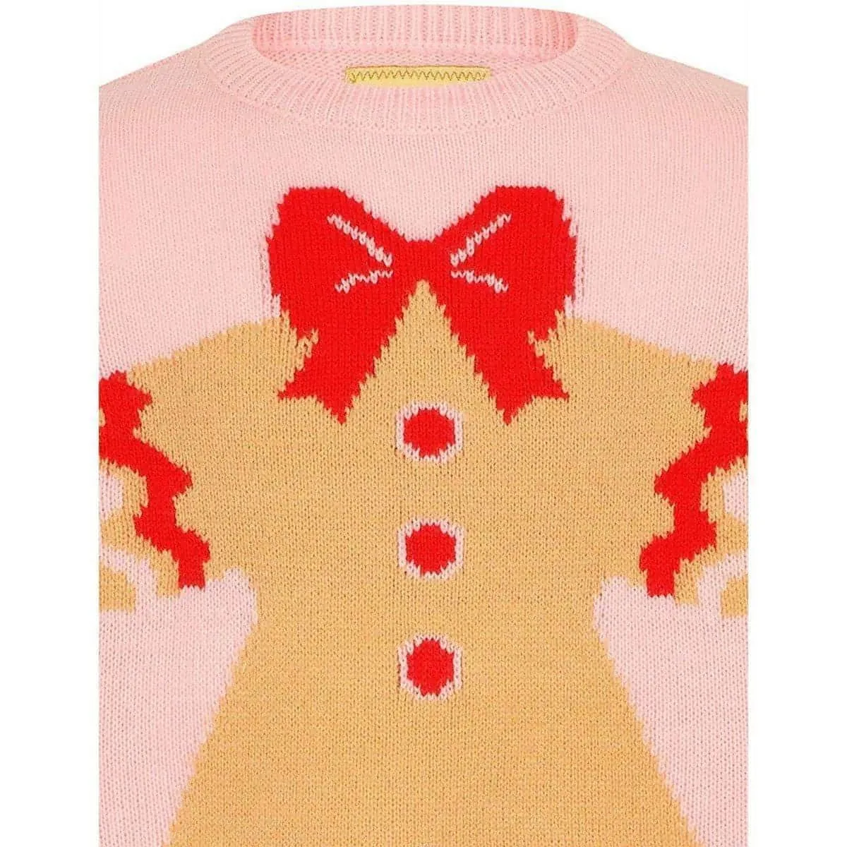 Christmas Gingerbread Novelty Junior Christmas Jumper - Pink