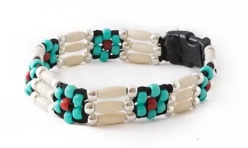 Comanche Flower Beaded Dog Collar
