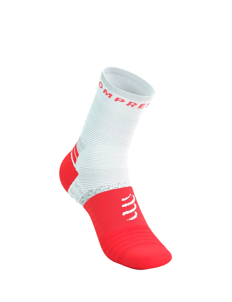 Compressport Unisex's Pro Marathon Socks v2.0 - Fluo Red/White