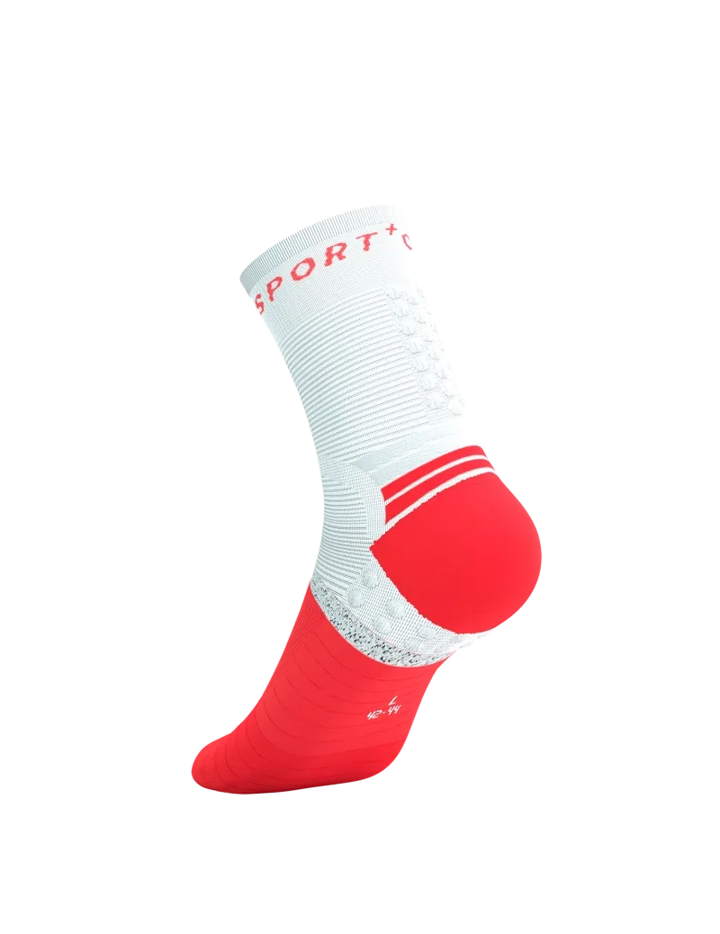 Compressport Unisex's Pro Marathon Socks v2.0 - Fluo Red/White