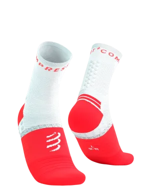 Compressport Unisex's Pro Marathon Socks v2.0 - Fluo Red/White