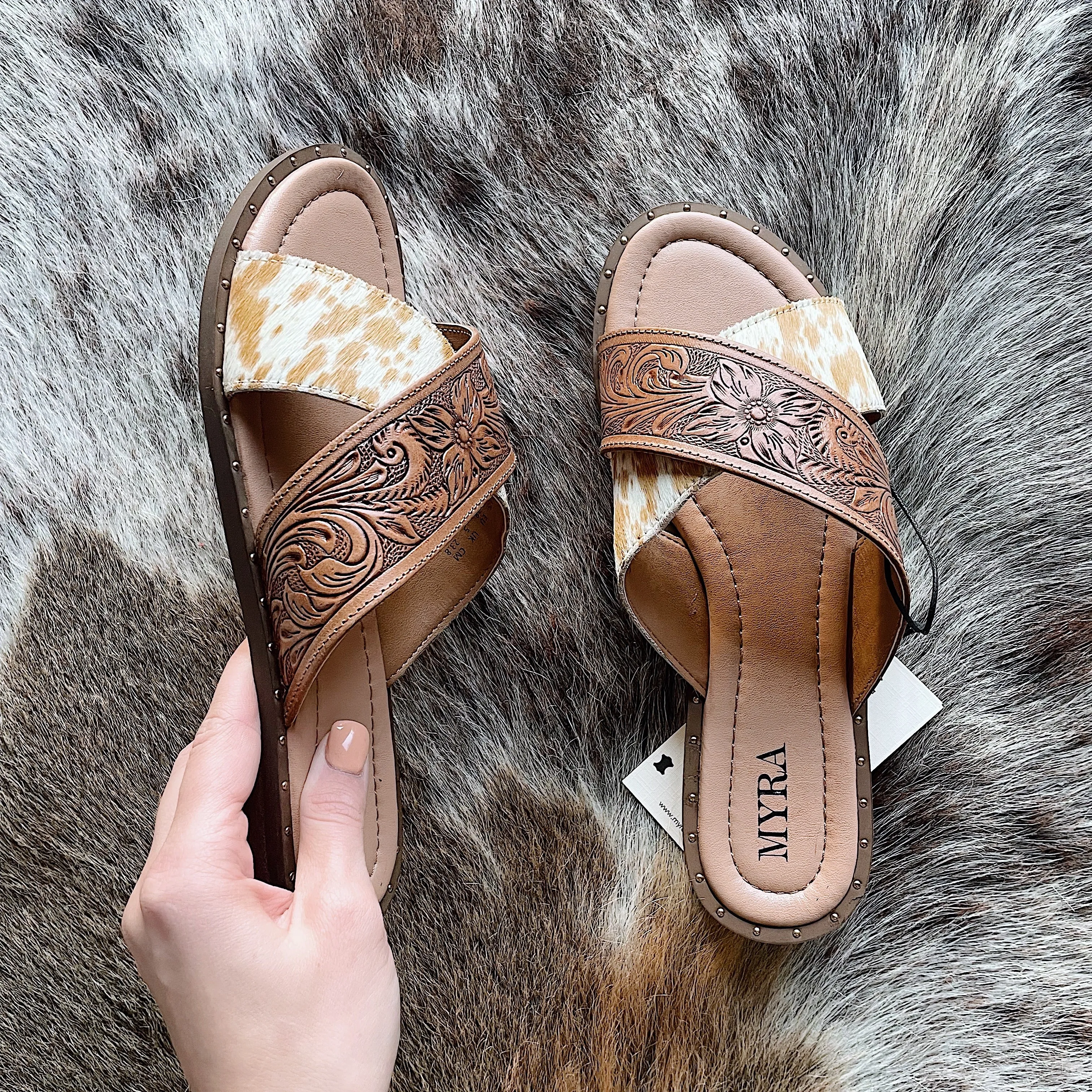Cowhide Sandals
