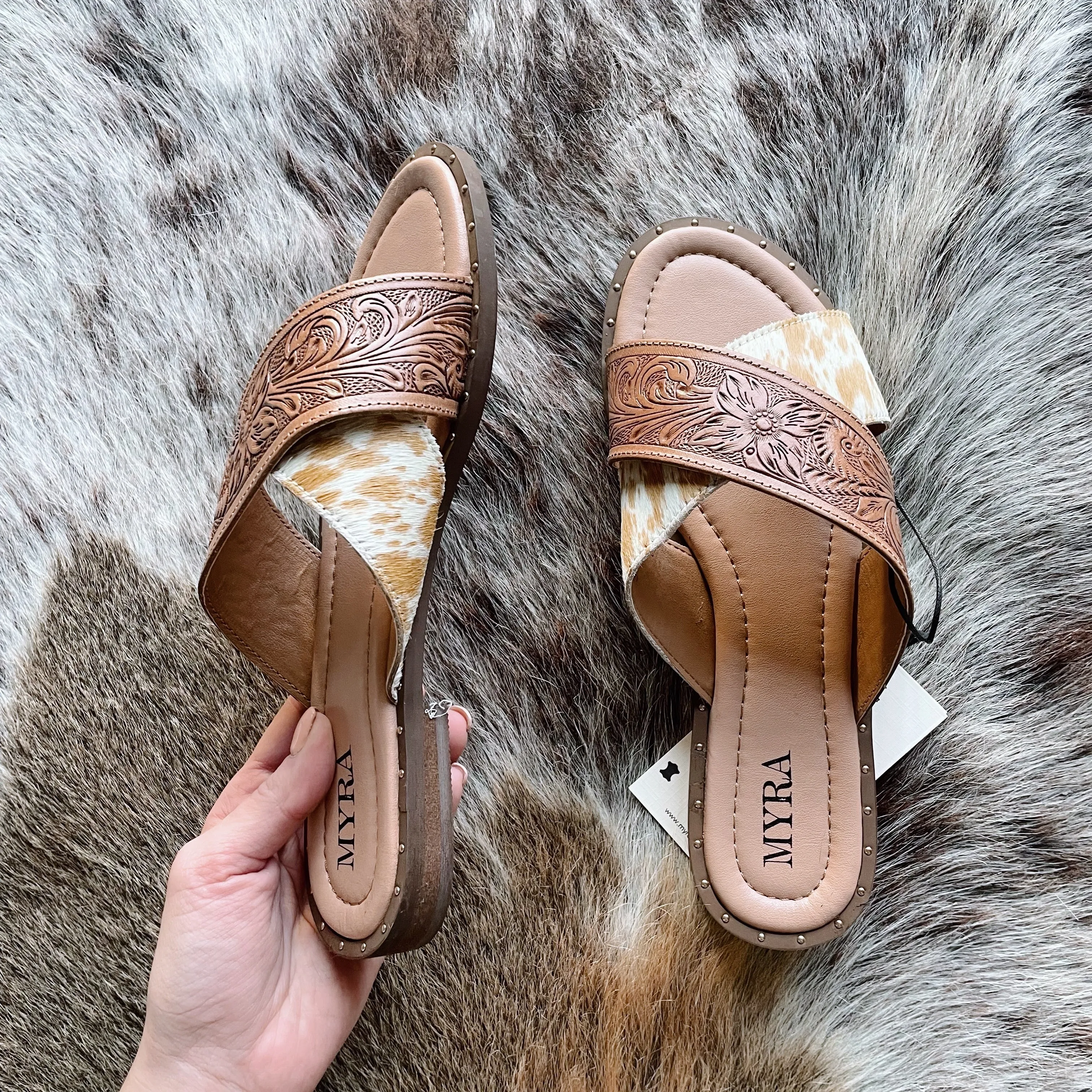 Cowhide Sandals