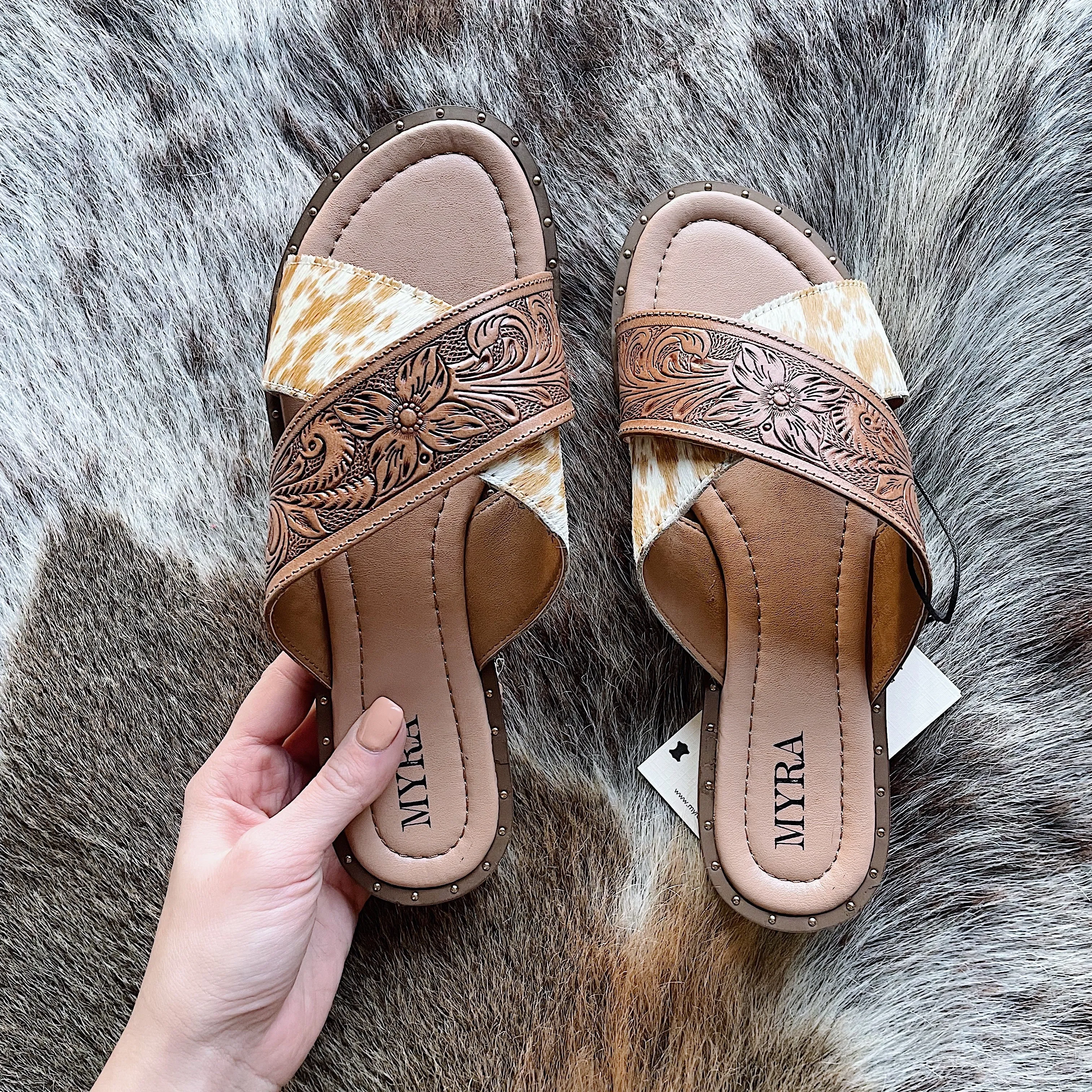 Cowhide Sandals